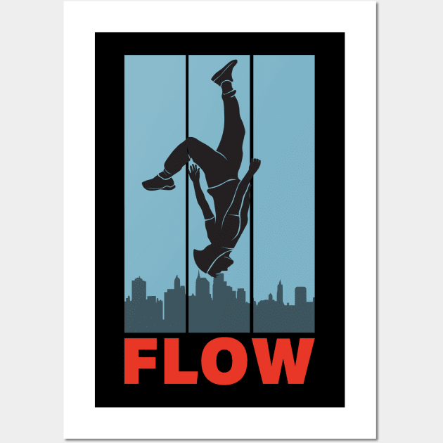 Parkour Freerunner Retro Themed Gift Wall Art by GrafiqueDynasty